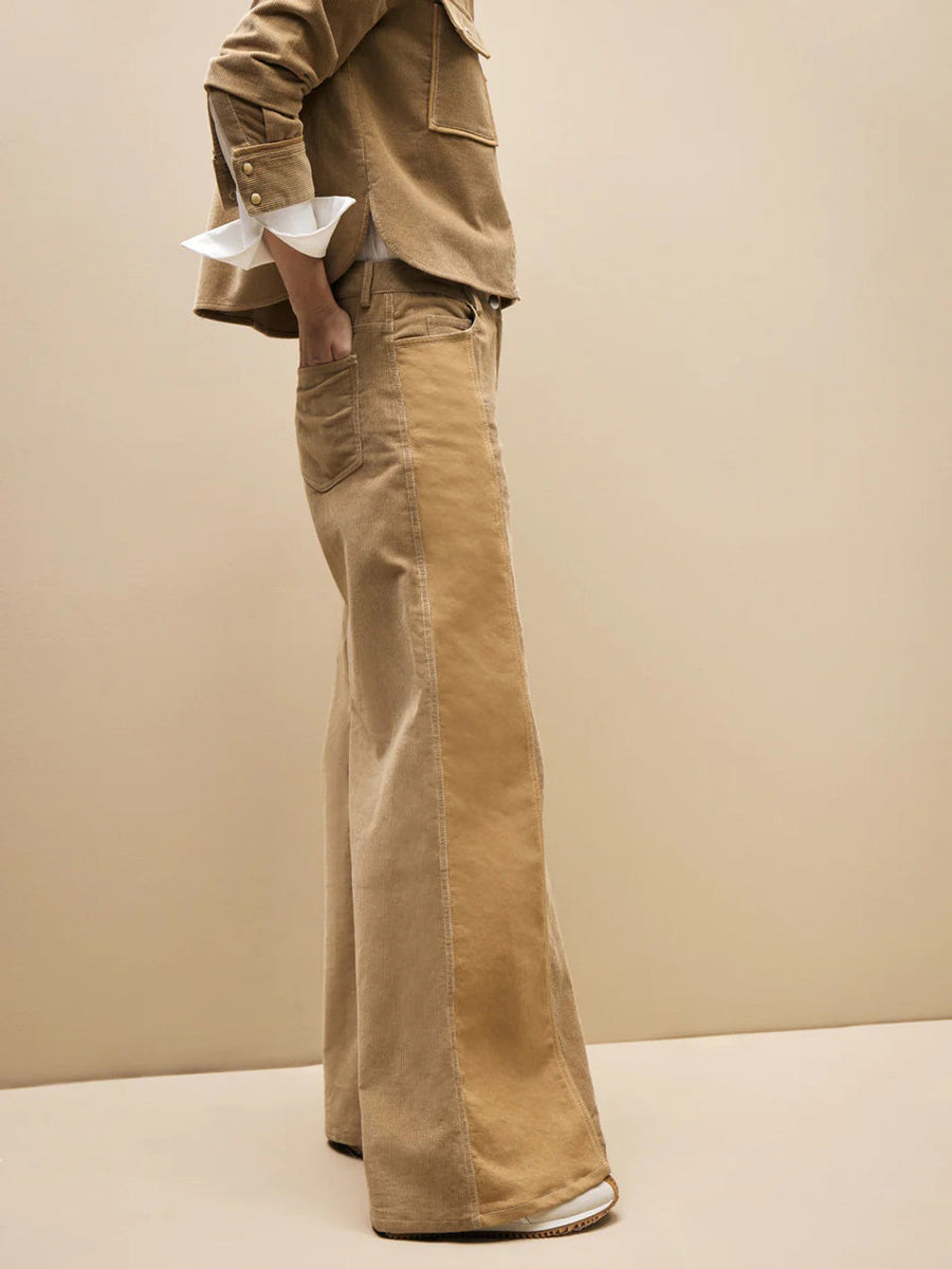 twp styles pant camel on figure side