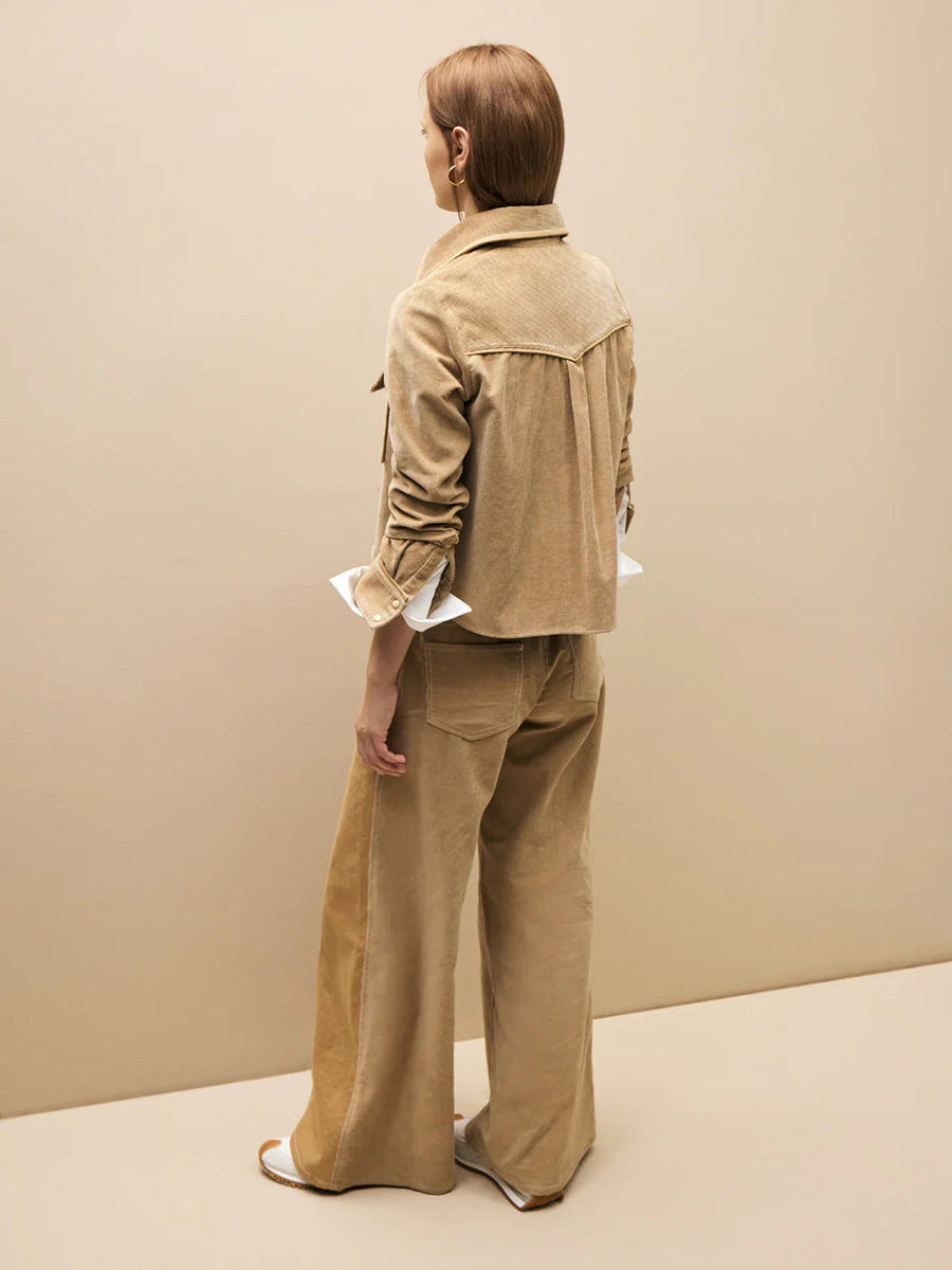 twp styles pant camel on figure back