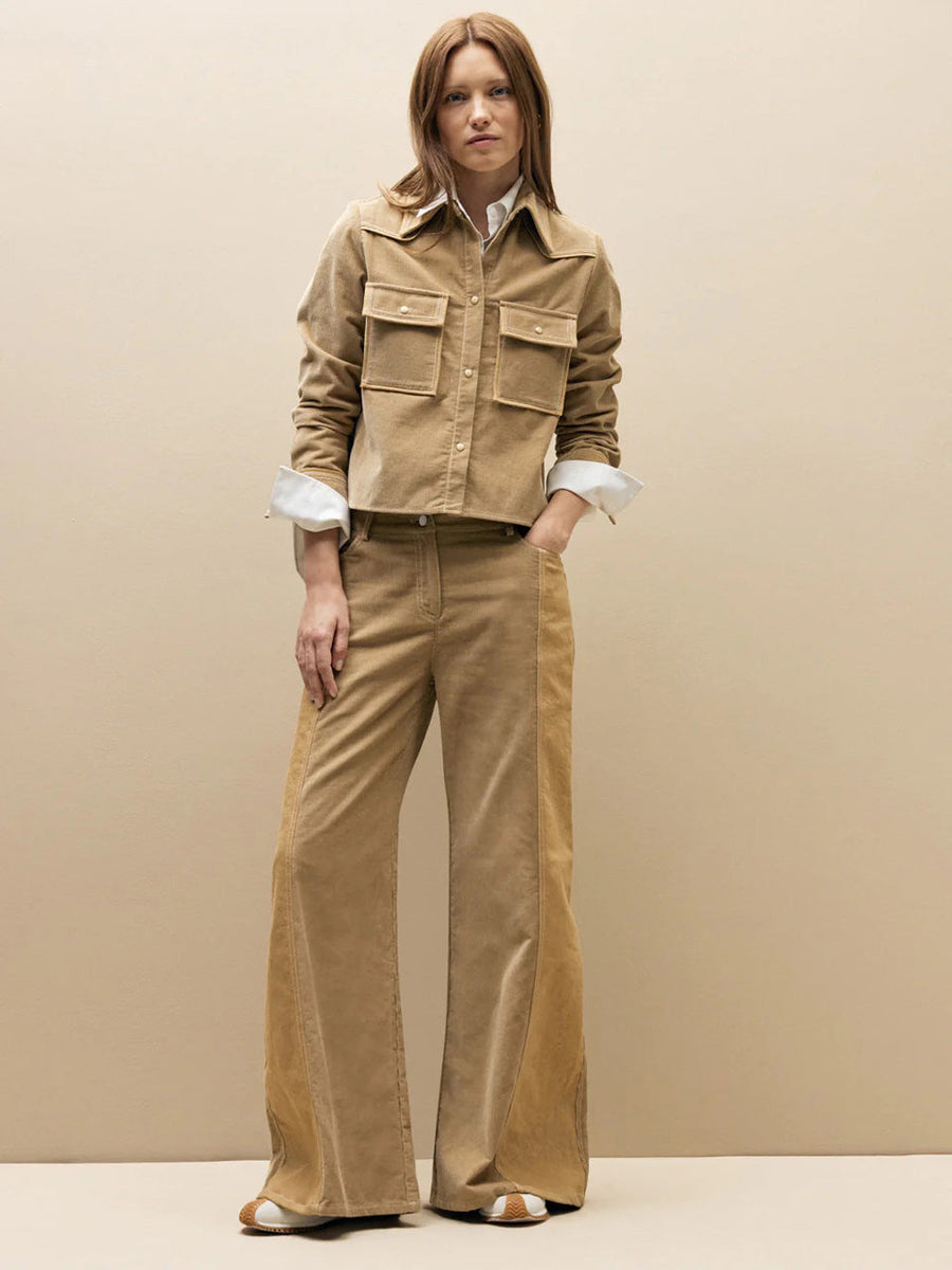 twp styles pant camel on figure front