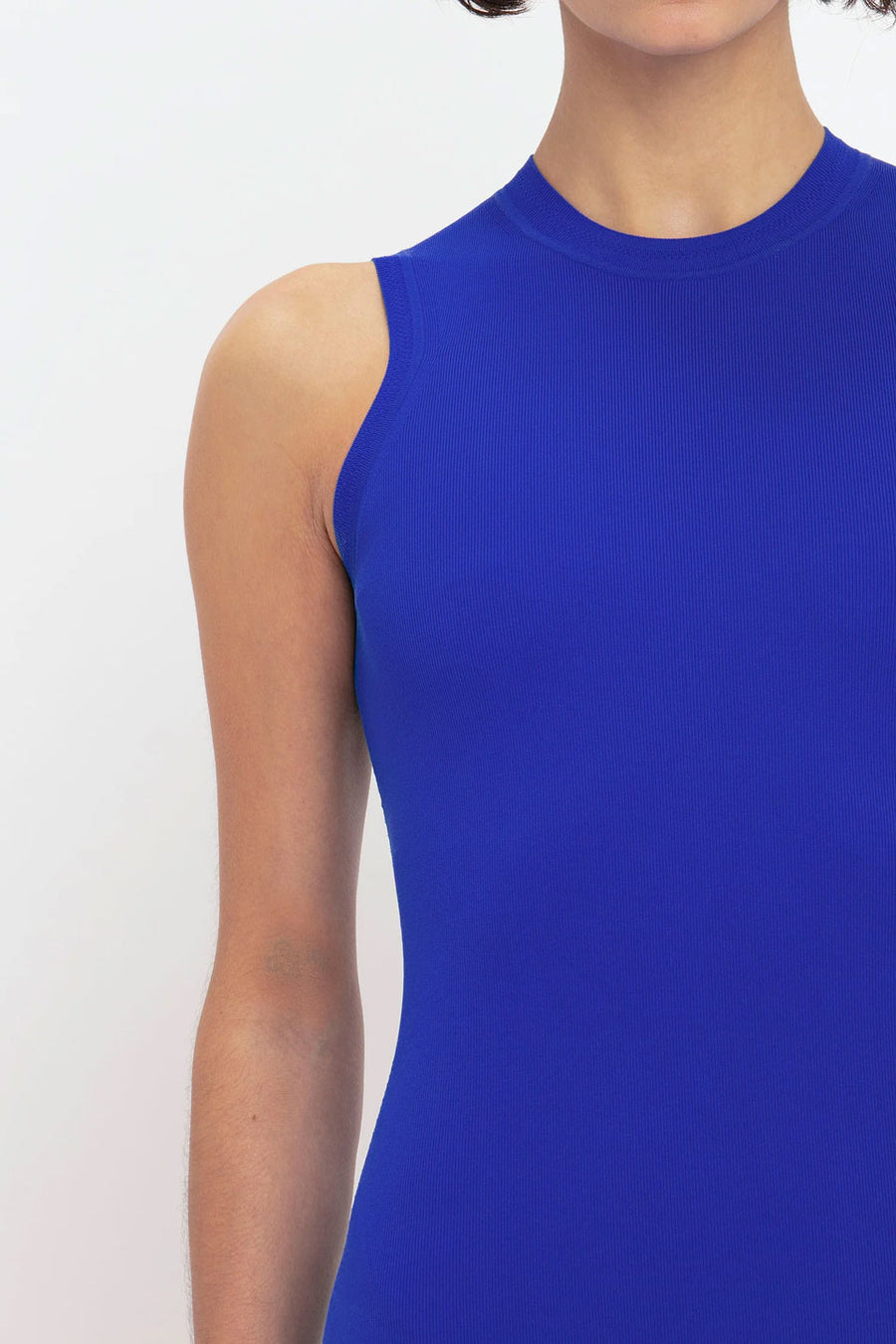 victoria beckham VB Body Mini Dress cobalt blue