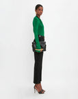 victoria beckham cropped kick trouser black pants on figure right side