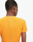 victoria beckham Dart Detail T-Shirt Dress mandarin orange figure back