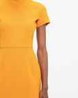 victoria beckham Dart Detail T-Shirt Dress mandarin orange figure front