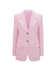 victoria beckham high single button jacket pink