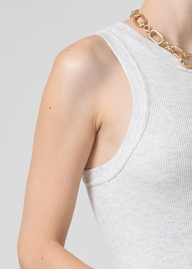 citizens of humanuty isabel tank in heather grey figure detail