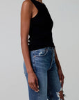 citizens of humanity isabel rib tank on figure black side