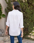 frank and eileen frank woven button up white on figure