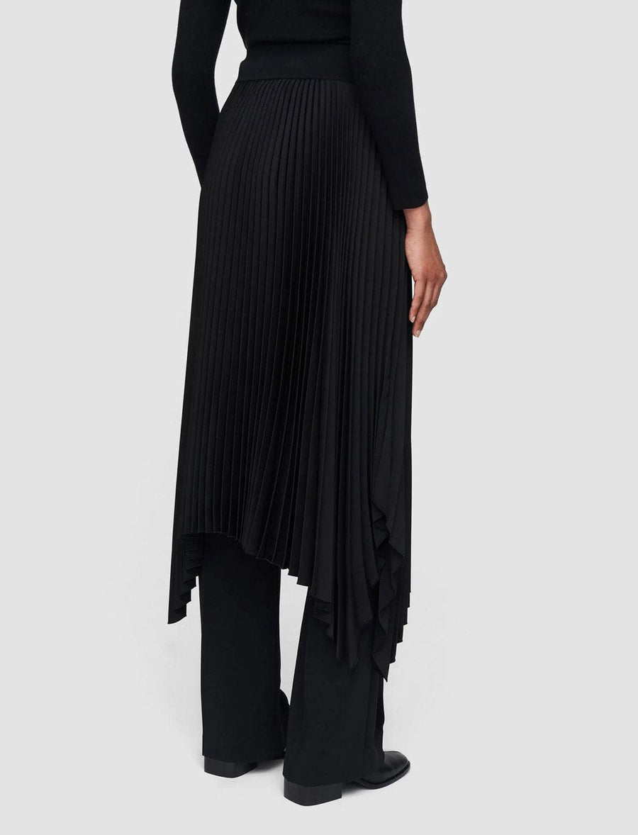 joseph knit weave plisse ade skirt black on figure back