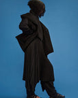 joseph knit weave plisse ade skirt black on figure front side