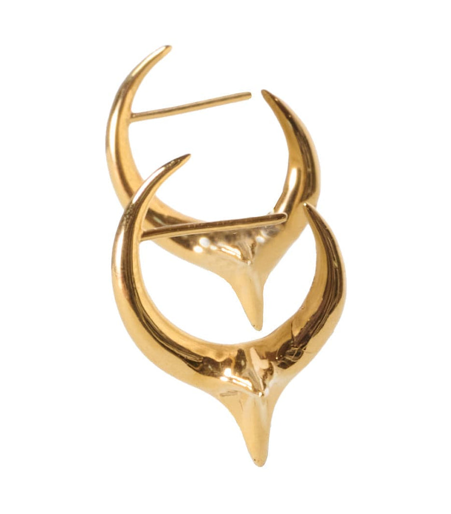 khiry solo spike hoops pair gold