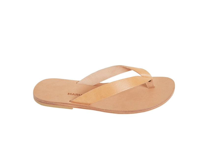 maria farro lex flip flop in natural, isolated side view