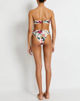 patbo hibiscus bandeau bikini top vanilla on figure back