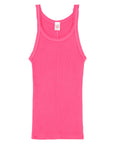 re done ribbed tank fuchsia front