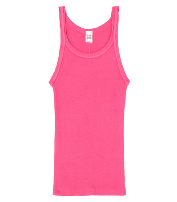 re done ribbed tank fuchsia front