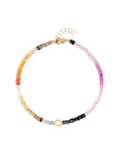 roxanne first smiley rainbow sapphire beaded bracelet