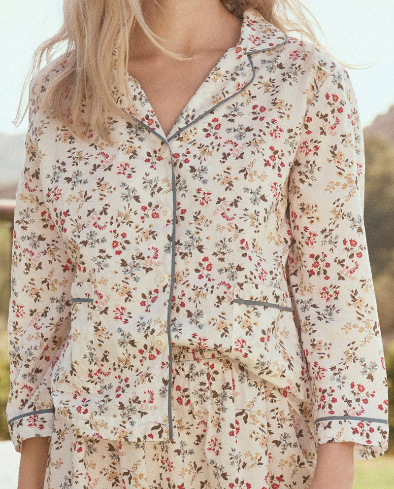 the great the shrunken pajama top terrace floral 