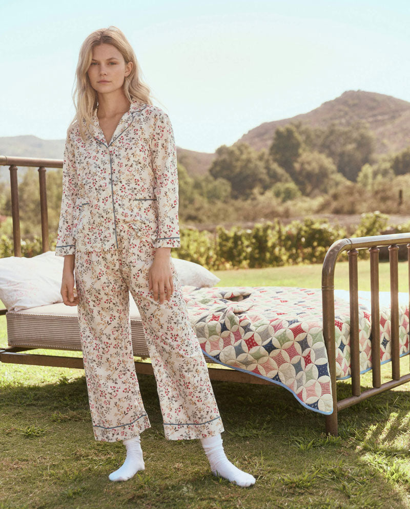 the great the shrunken pajama top terrace floral 